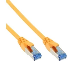 InLine Komutacinis kabelis - S / FTP (PiMf) - Cat.6A - 500MHz - Halogenas nemokamai - Varis - geltona - 15m (76815Y)