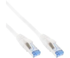 InLine Patch kabelis - S / FTP (PiMf) - Cat.6A - 500MHz - Halogenas nemokamai - Varis - Baltas - 20m (76820W)