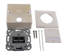 Inline Kištukinis lizdas, 2x RJ45, baltas (76842S)