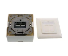 InLine Kištukinis lizdas, 2x RJ45, balta (76842W)