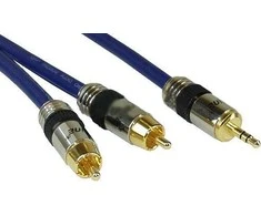 Kabelis InLine Jack 3,5 mm - RCA (Cinch) x2 7m mėlyna (89934P)