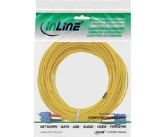 InLine - Panch- Cable - SC Single- Modus (M) - SC Single- Modus (M) - 25.0m - stiklo pluoštas - 9 / 125 Mikrometras - OS2 - be halogenų - geltona (82925H)