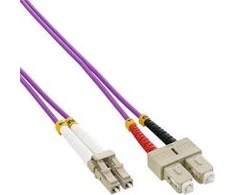 Inline Linijinis šviesolaidinis patchcord LC/SC, 50/125 µm, OM4 2m (88642P)