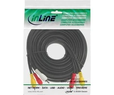 Kabelis InLine RCA (Cinch) x3 - RCA (Cinch) x3 5m juoda (89605)