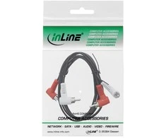 Intos InLine 2 x RCA kištukas - 2 x RCA kištukinis kabelis su kampinėmis jungtimis, 1,2 m
