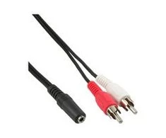 Intos InLine 2 x RCA kištukinis iki 3,5 mm vidinis kabelis, 1,5 m