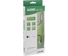 Kabelis InLine ® Comment 3.5mm M Englended to F, su tūrio kontrolės 0.25m