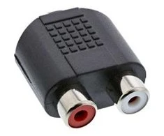 Intos InLine 2 x RCA lizdas - 3,5 mm vidinis adapteris