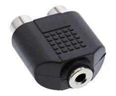 Intos InLine 2 x RCA lizdas - 3,5 mm vidinis adapteris