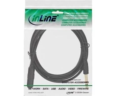 InLine Kabelio lizdas 6,3 mm – 6,3 mm 5 m juodas lizdas (99975)
