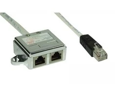 InLine T-Adapteris ISDN Cat.5E RJ45 vyras - 2x RJ45 moteris 15cm (69995I)