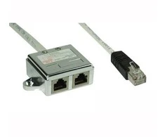 InLine T-Adapteris ISDN Cat.5E RJ45 vyras - 2x RJ45 moteris 15cm (69995I)