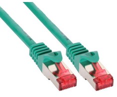 InLine Patchcord S / FTP, PiMF, Cat.6, 250MHz, be halogenų, žalia 10m (76900G)