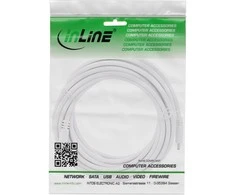 Maitinimo kabelis InLine ® Nuolatinės srovės lizdas, nuolatinės srovės kištukas, 3.5x1.35mm, AWG 18, baltas, 5m