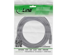 Maitinimo kabelis InLine ® Nuolatinės srovės išplėtimo kabelis, nuolatinės srovės kištukas vyras / moteris 5.5x2.5mm, AWG 18, juoda, 3m