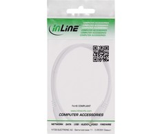 Maitinimo kabelis InLine ® Nuolatinės srovės išplėtimo kabelis, nuolatinės srovės kištukinis lizdas, 5.5x2.5mm, AWG 18, baltas, 2m