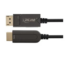 Kabelis InLine ® Rodyti Uostas yra HDMI OVP keitiklis kabelis, 4K / 60Hz, juoda, 50m