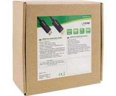 Kabelis InLine ® HDMI OVP kabelis, didelio greičio HDMI su Ethernet, 4K / 60Hz, mažas / mažas, 50m