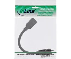 AV adapteris InLine ® HDMI Keystone adapteris kabelis 4K / 30Hz, HDMI A moteris / moteris, juoda, 0.2m