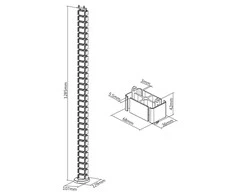 Organizacija InLine ® Kabelio ortakiai lankstūs, aukštos kokybės, 4 kompozicijos, 68x36mm maks. 1.28m, balta