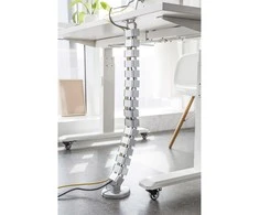 Organizacija InLine ® Lankstus kabelis, skirtas aukštai reguliuojamoms lentoms, 4 kompozicijos, 68x36mm. 1,28 m, pilka