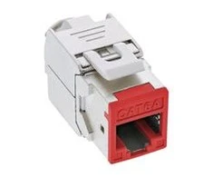 InLine 8vnt. Pakuotė InLine ® Keystone RJ45 Jack, ekranuotas, Cat.6A, raudona