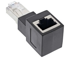 InLine 6A, RJ45 kištukas / lizdas, 90 ° kampu