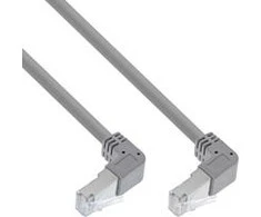 InLine ® Pajungimo kabelis, nukreiptas dviem pusėmis žemyn, S/FTP (PiMf), 6 kat., 250 MHz, PVC, varinis, pilkas, 1,1 m