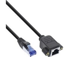 InLine ® Lovaties- in pratęsimo, S / FTP (PiMf), Cat.6A, be halogenų, vario, juoda, 1,5m