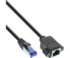 InLine ® Lovaties- in pratęsimo, S / FTP (PiMf), Cat.6A, be halogenų, vario, juoda, 7.5m
