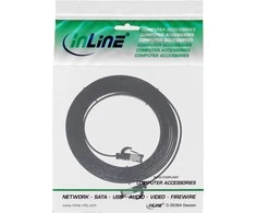InLine ® Plokščias pleistras kabelis, U / FTP, Cat.8.1, TPE halogenas nemokamai, juoda, 2m