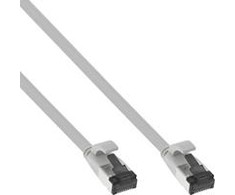 InLine ® Plokščias pleistras kabelis, U / FTP, Cat.8.1, TPE halogenas be, pilkas, 7,5m