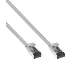 InLine ® Plokščias pleistras kabelis, U / FTP, Cat.8.1, TPE halogenas be, pilkas, 7,5m