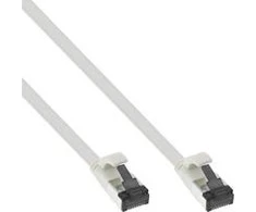 InLine ® Plokščias pleistras kabelis, U / FTP, Cat.8.1, TPE halogenas nemokamai, balta, 2m