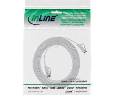 InLine ® Plokščias pleistras kabelis, U / FTP, Cat.8.1, TPE halogenas nemokamai, balta, 1,5m