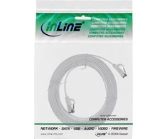 InLine ® Plokščias pleistras kabelis, U / FTP, Cat.8.1, TPE halogenas nemokamai, balta, 1,5m