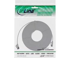InLine ® Plokščias pleistras kabelis, U / FTP, Cat.8.1, TPE halogenas be, pilkas, 7,5m