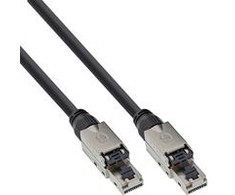 InLine ® Langų kabelis, U / UTP, 6A kat., be halogenų, AWG23, varis, juoda, 40m