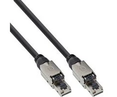 InLine ® Langų kabelis, U / UTP, 6A kat., be halogenų, AWG23, varis, juoda, 40m