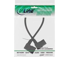 Kabelis zasilający InLine® Power cable, C13 to C14, juodas, 1,0m angled