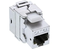 InLine Aukščiausios kokybės RJ45 Keystone Jack 6a užrakto modulis su apsauga nuo dulkių