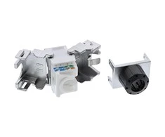 InLine Aukščiausios kokybės RJ45 Keystone Jack 6a užrakto modulis su apsauga nuo dulkių