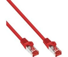 InLine Pečkordas S / FTP, PIMF, 6 kat., PVC, raudonasis 7,5m (76407R)