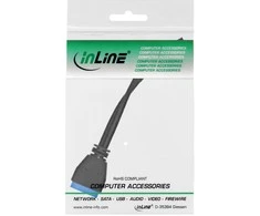 InLine USB 19 kontaktas - USB 9 kontaktas, 0,15m, Juoda (33449I)