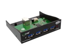 InLine USB 3.0 priekinio skydelio 3,5 "juoda (33395B)