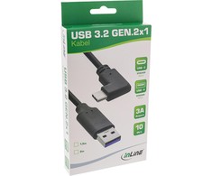 USB kabelis InLine USB-A - USB-C 2 m Juodas (35712W)
