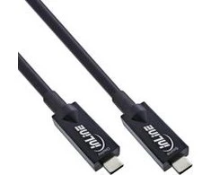 Kabelis USB InLine USB-C - USB-C 7.5 m Juodas (35797A)