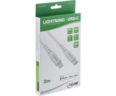 USB kabelis InLine USB- C - Žaibas 2 m sidabro (31460C)