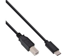 USB kabelis InLine USB-C - USB-B 1,5 m Juodas (35764)