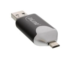 Skaitytuvas InLine USB 3.0 &amp; Micro USB 2.0 dviguba sąsaja (66779C)